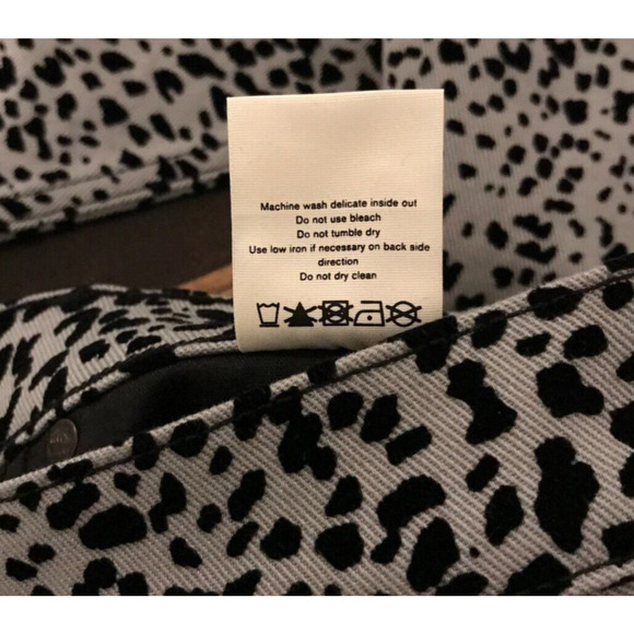 Rag & Bone Hana High-Rise Slim Fit Cropped Boot Gray Cheetah Jeans - 24 - NWT - Picture 12 of 16